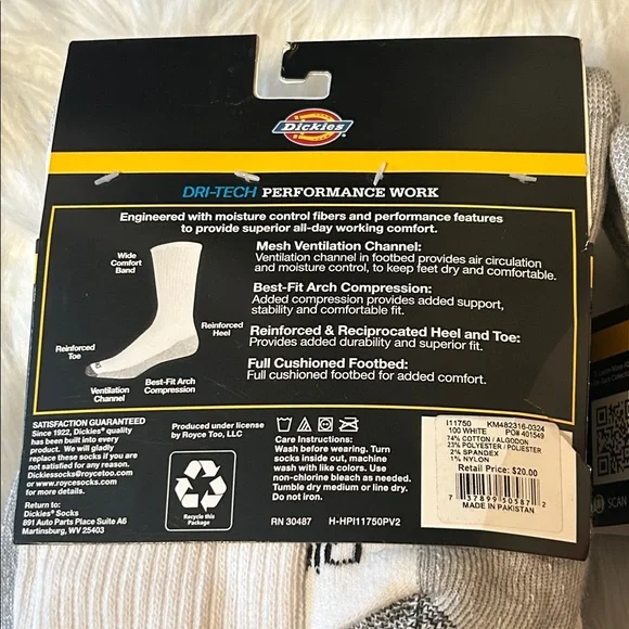 NWT Dickies Mens Crew Socks Bundle - Picture 4 of 4